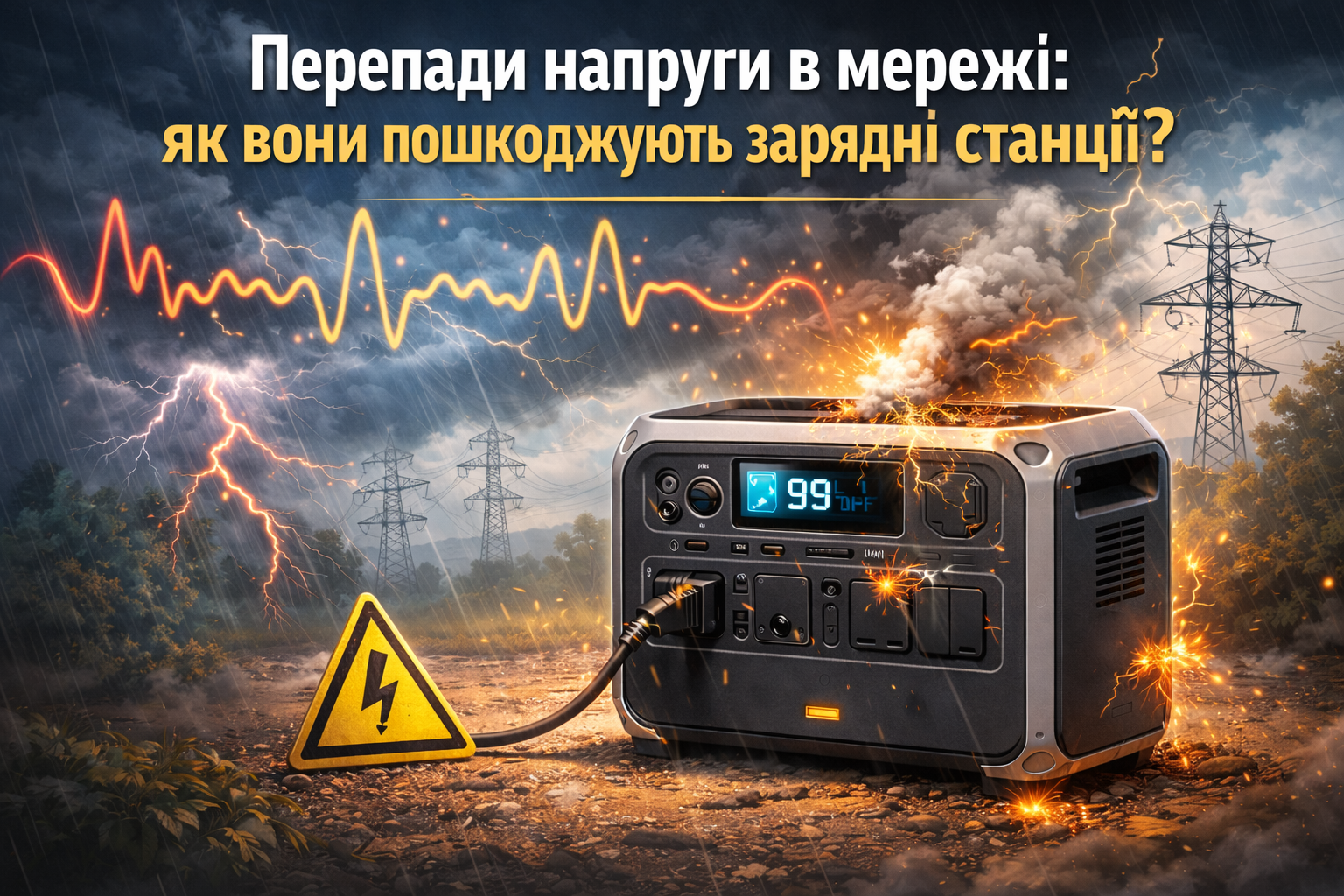 Перепады напряжения в сети: как они повреждают зарядные станции?