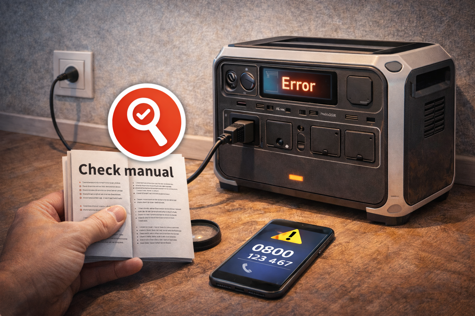 Что делать, если дисплей показывает ошибку?