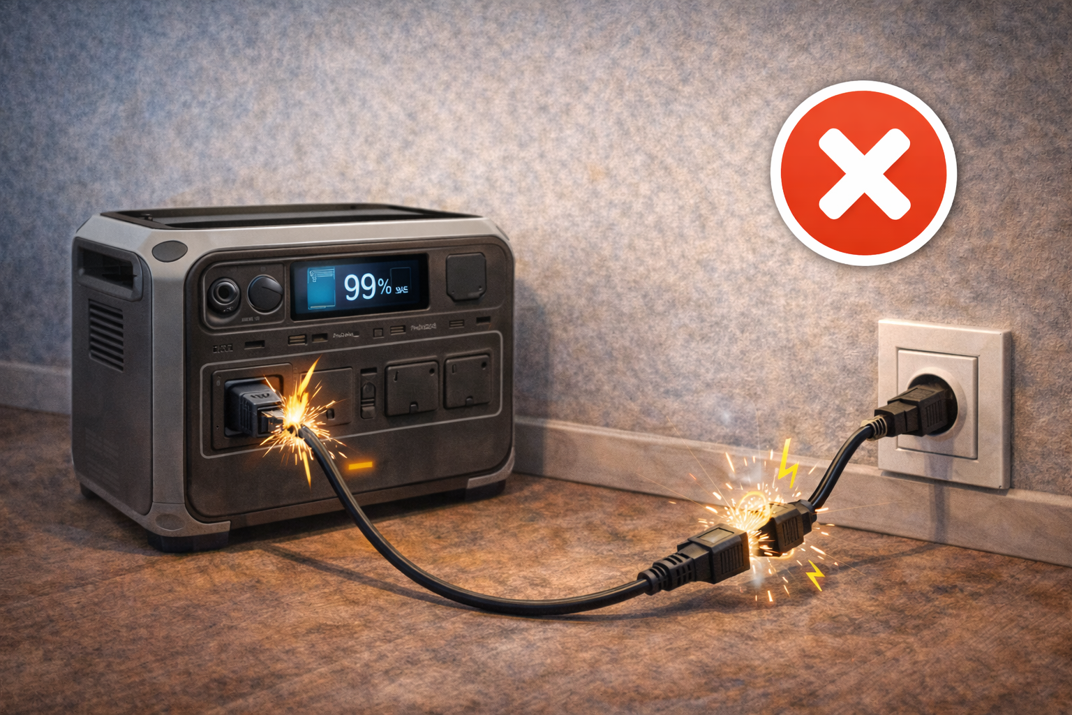 Почему запрещено подключение «вилка-вилка» к зарядной станции